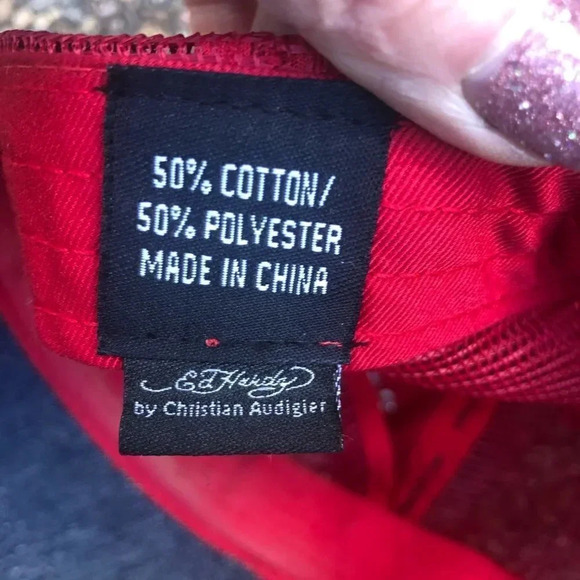 Don Ed Hardy by Christian Audigier Love Kills Jeweled Mesh Snapback Trucker Hat - Picture 8 of 8